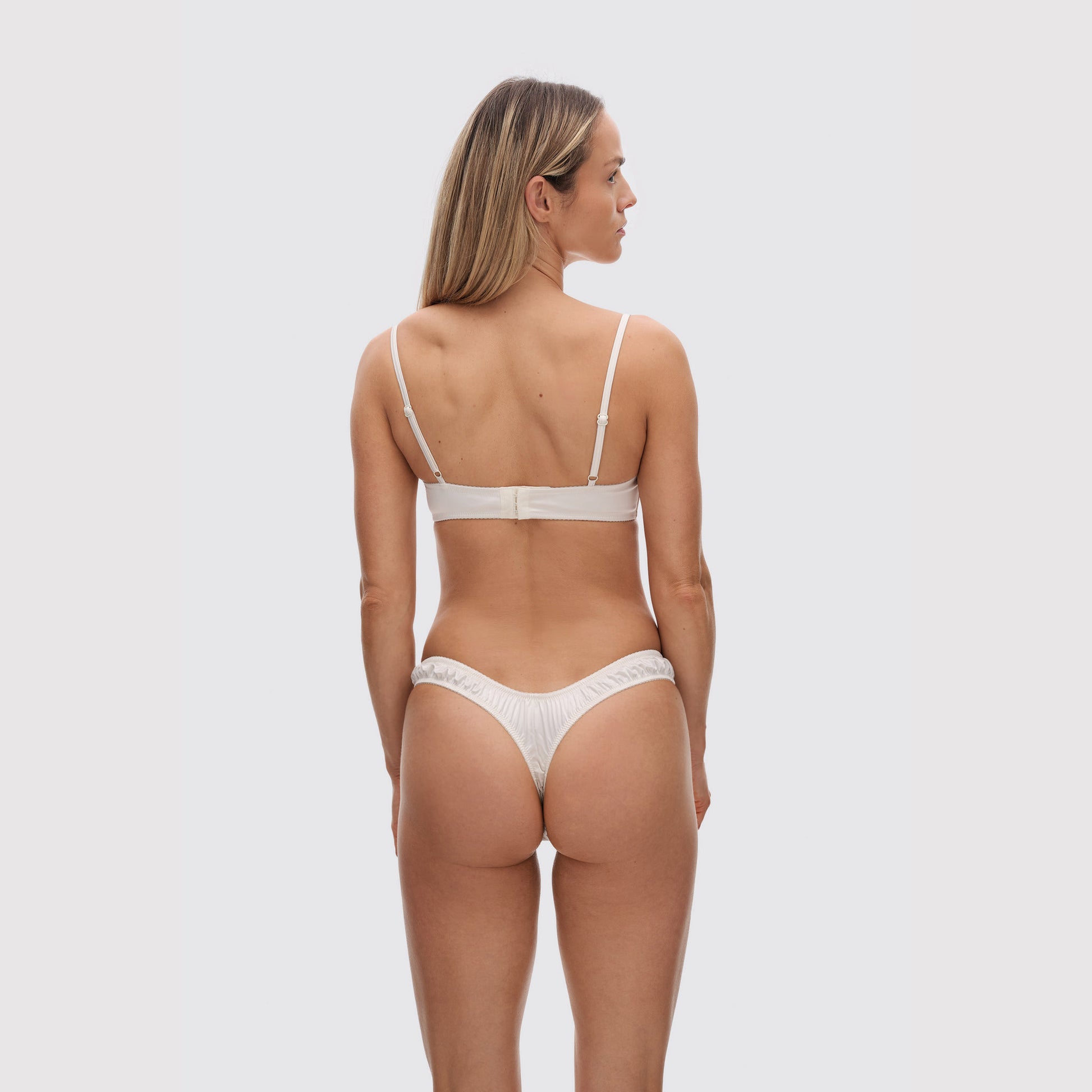 V-shaped satin thong